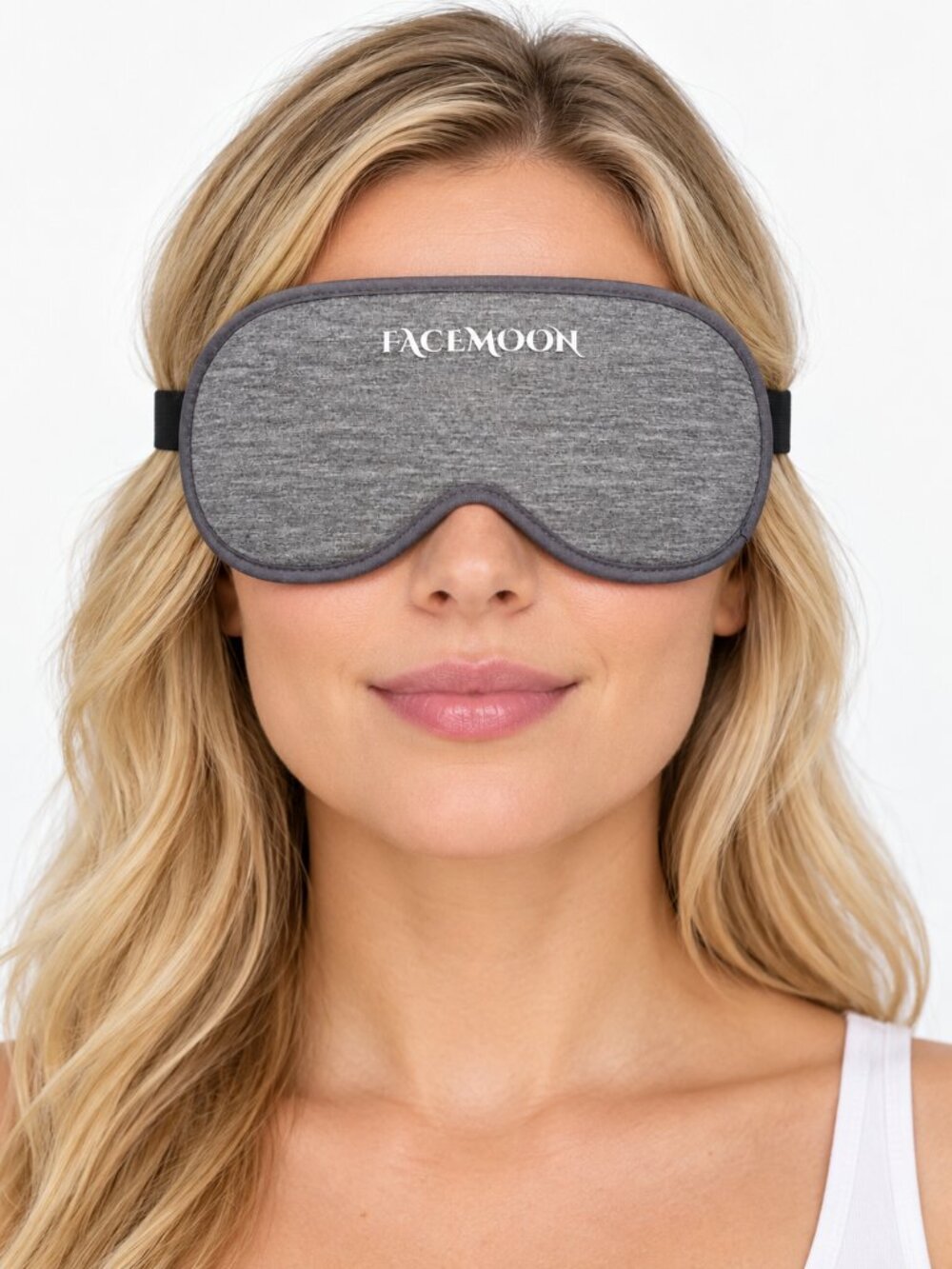Facemoon Gray Contoured Sleep Mask Adjustable Strap Padded Eye Mask NEW No Box